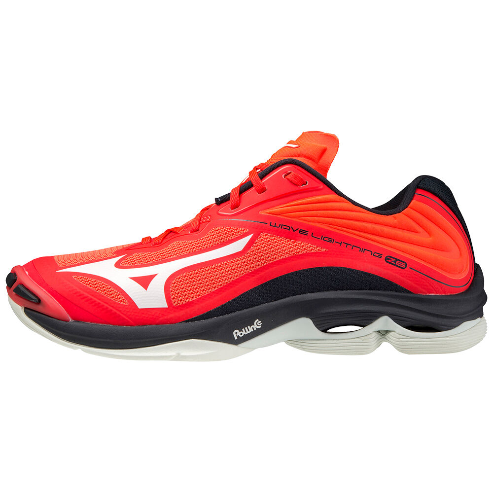 Scarpe Pallavolo Mizuno Wave Lightning Z6 Uomo - Arancioni/Bianche/Blu - 86912-UQDV